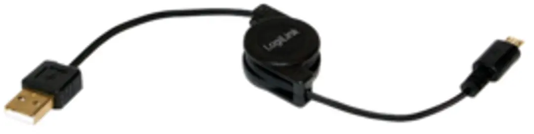 Logilink CU0090 USB 2.0 Kabel A Male naar Micro Male - 0.75m - Zwart