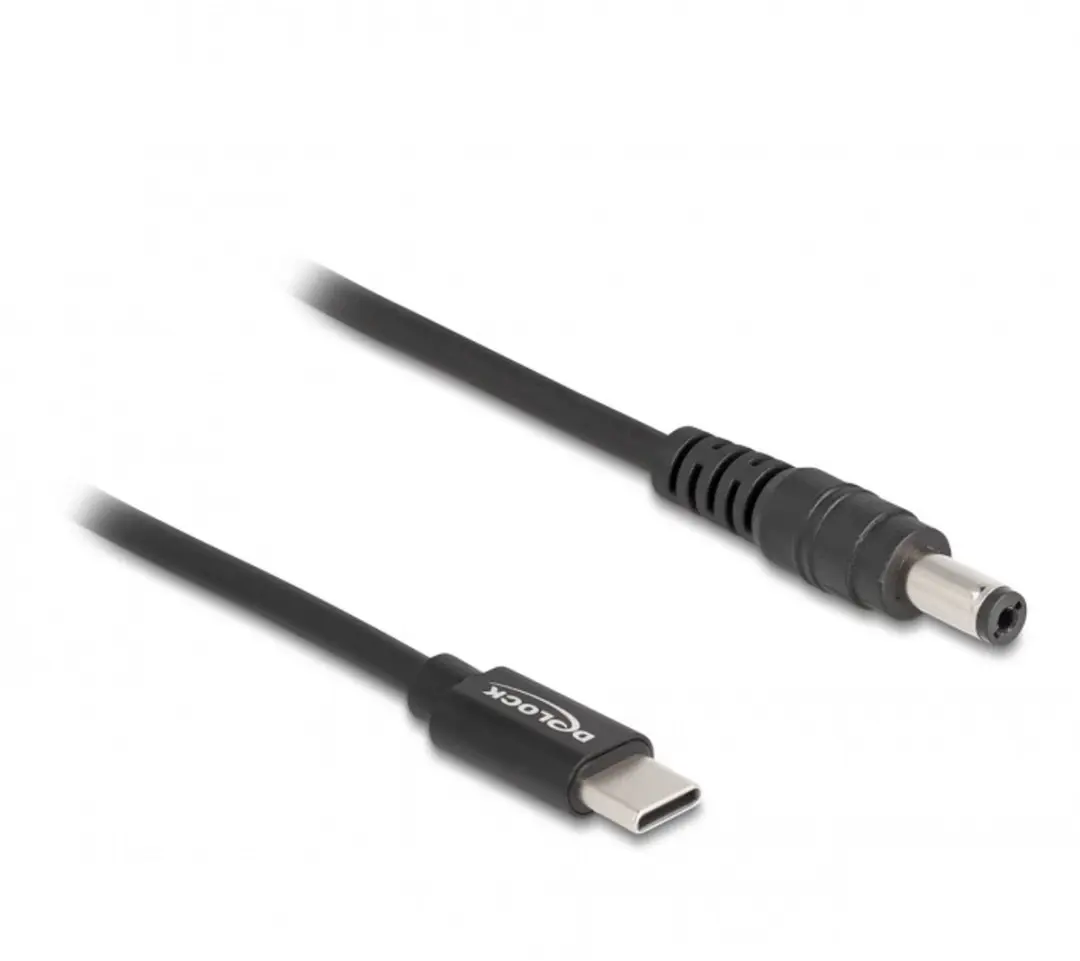 Delock USB-C naar 5,5x2,1mm Notebook Laadkabel 1,5m