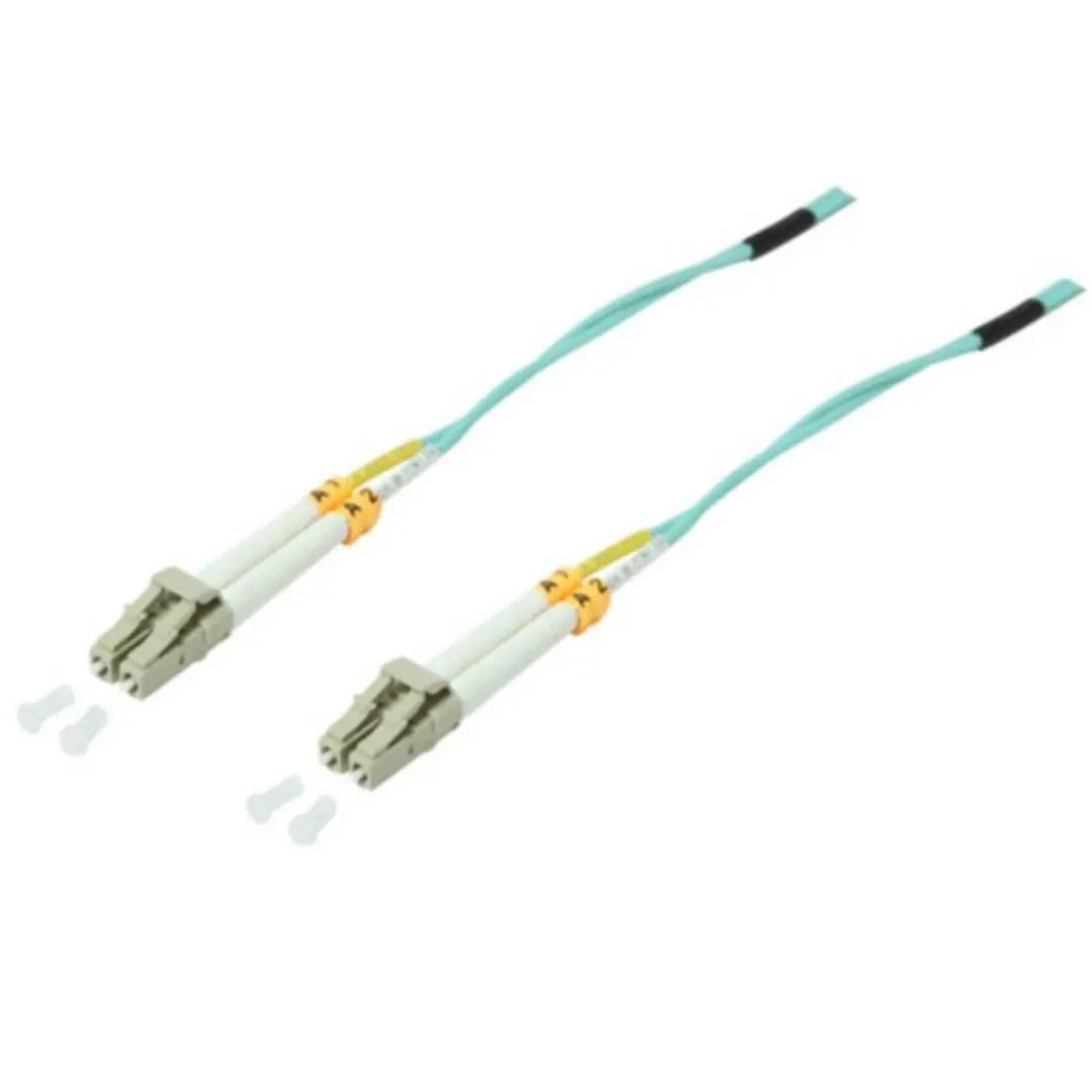 Goobay LC Duplex OM3 Glasvezelkabel - 0,5m - Turquoise