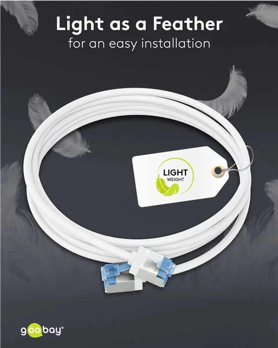 Goobay Ultraflexibele CAT 6A Netwerkkabel KD24264 - Wit
