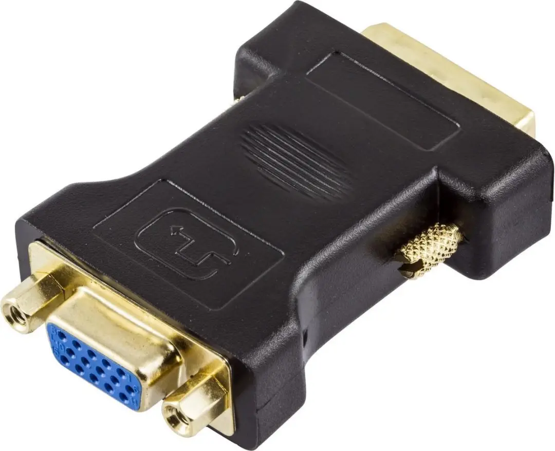 Deltaco DVI-4 DVI-VGA Adapter - Zwart