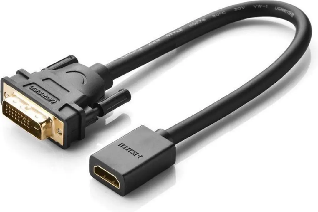 UGREEN DVI naar HDMI Adapter 0,15m - Mannelijk/Vrouwelijk