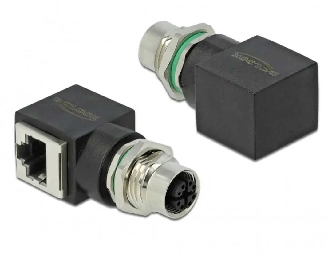 Delock M12 8-pins X-gecodeerd Industriële Netwerkadapter CAT6a