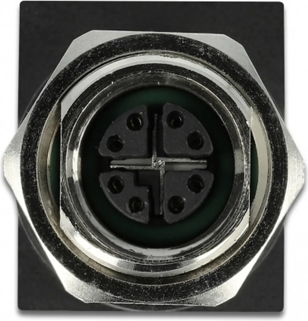 Delock M12 8-pins X-gecodeerd Industriële Netwerkadapter CAT6a - Zwart