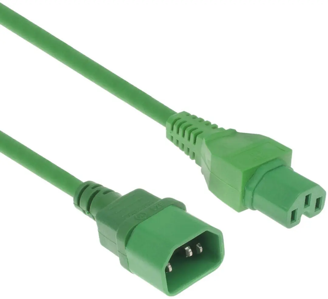 ACT AK5395 Netsnoer C14-C15 Groen 2,5m