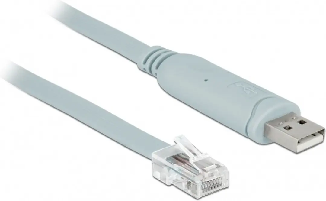 USB-A (m) naar RJ45 (m) seriële RS232 adapter / grijs