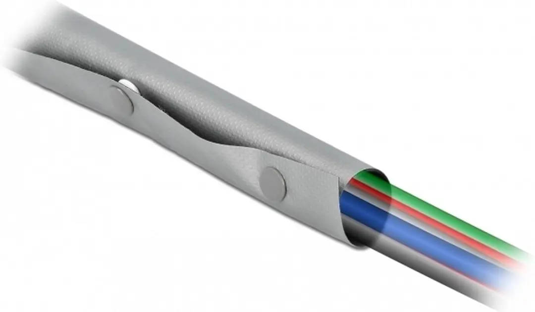 Delock Kabelbeschermhoes 2m x 20mm - Grijs/Zwart