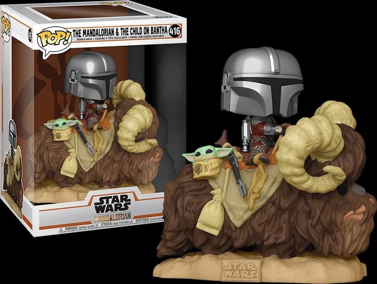 Funko Pop Star Wars The Mandalorian & The Child op Bantha #416 - Multi - afbeelding 6 van 6
