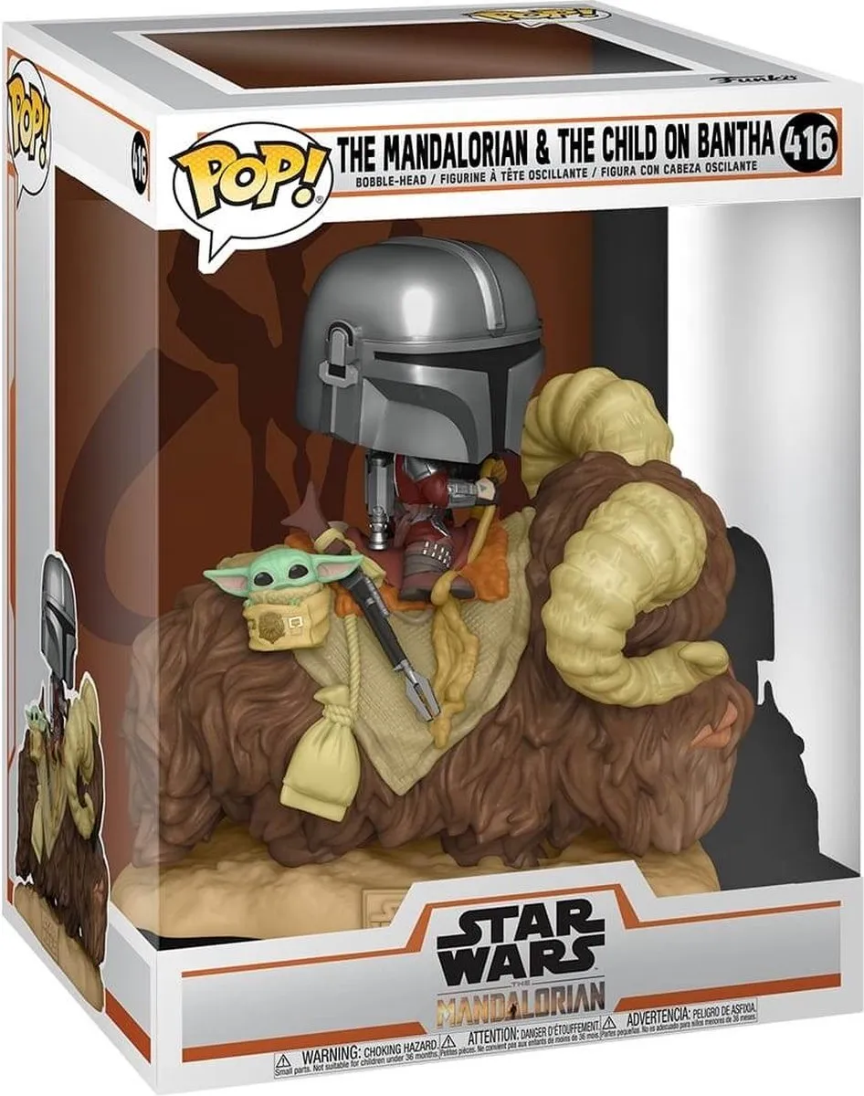 Funko Pop Star Wars The Mandalorian & The Child op Bantha #416 - Multi