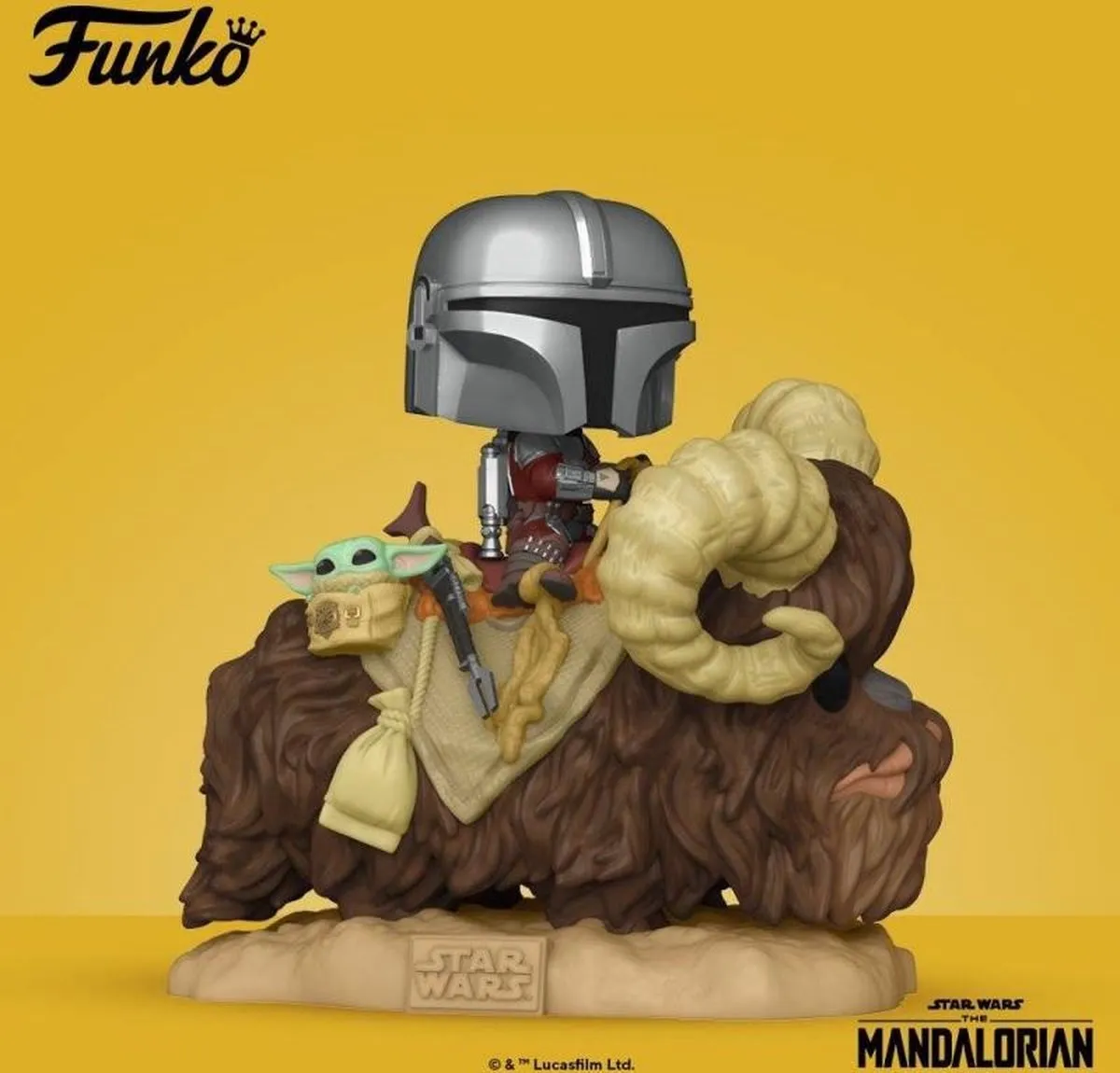 Funko Pop Star Wars The Mandalorian & The Child op Bantha #416 - Multi