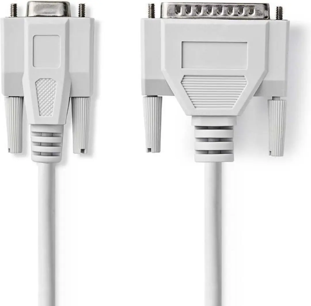 Nedis D-SUB Kabel 25P Male - 9P Female 2m - Ivoor