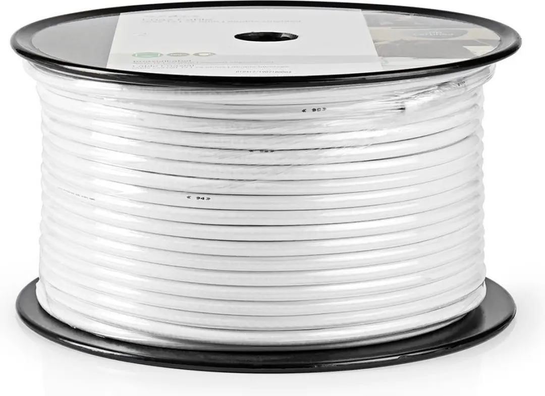 Nedis Coaxkabel CSBR4020WT1000 - 100m - 75 Ohm - Wit