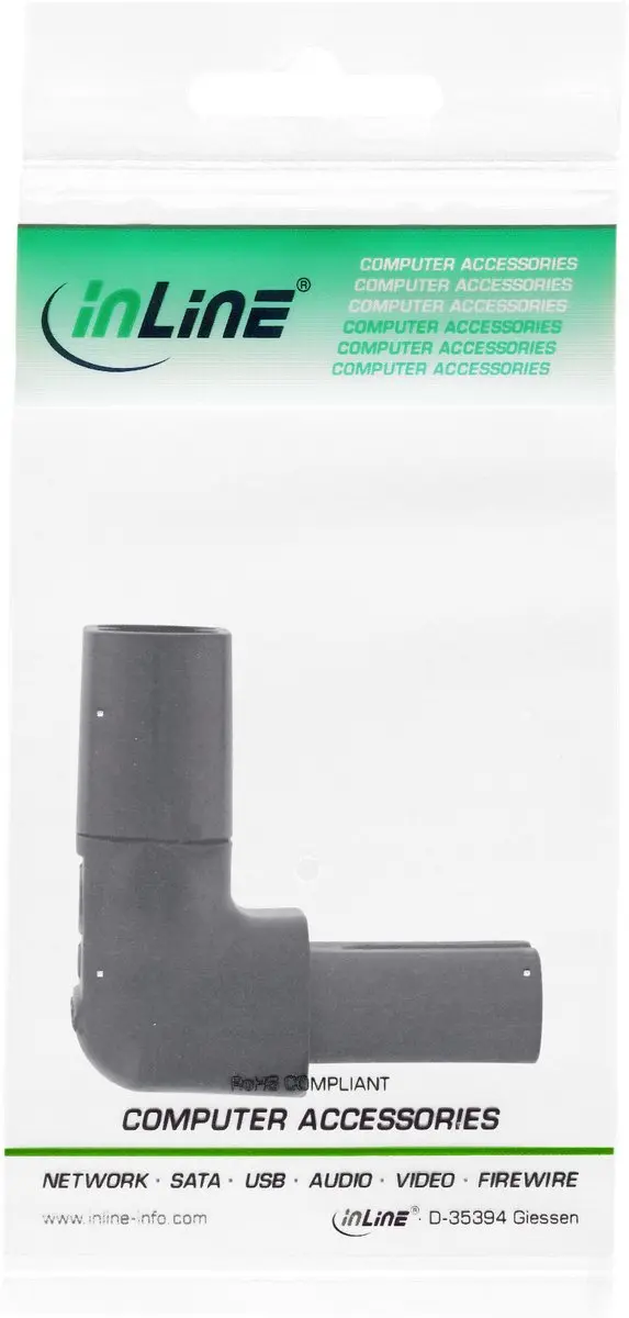 InLine C7/C8 Stroomadapter - Zwart