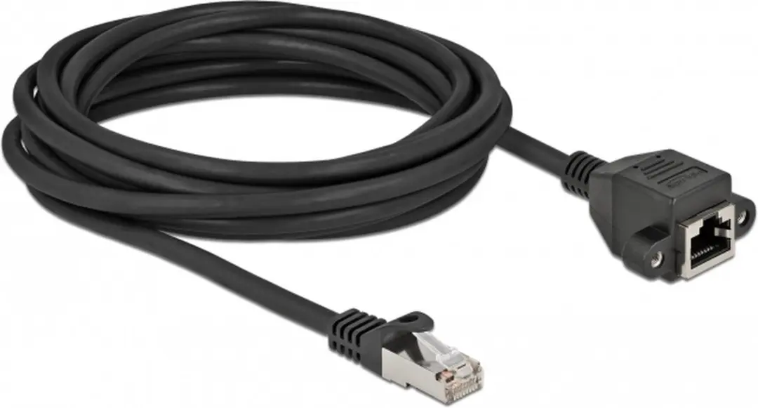 Delock Netwerkkabel S/FTP Cat.6A RJ45 - 5m - Zwart