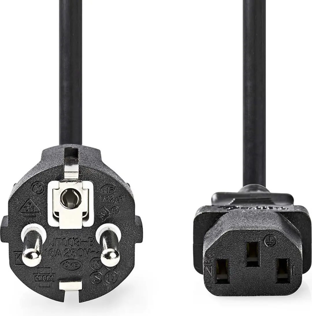Nedis Stroomkabel Type F CEE 7/7 Male IEC-320-C13