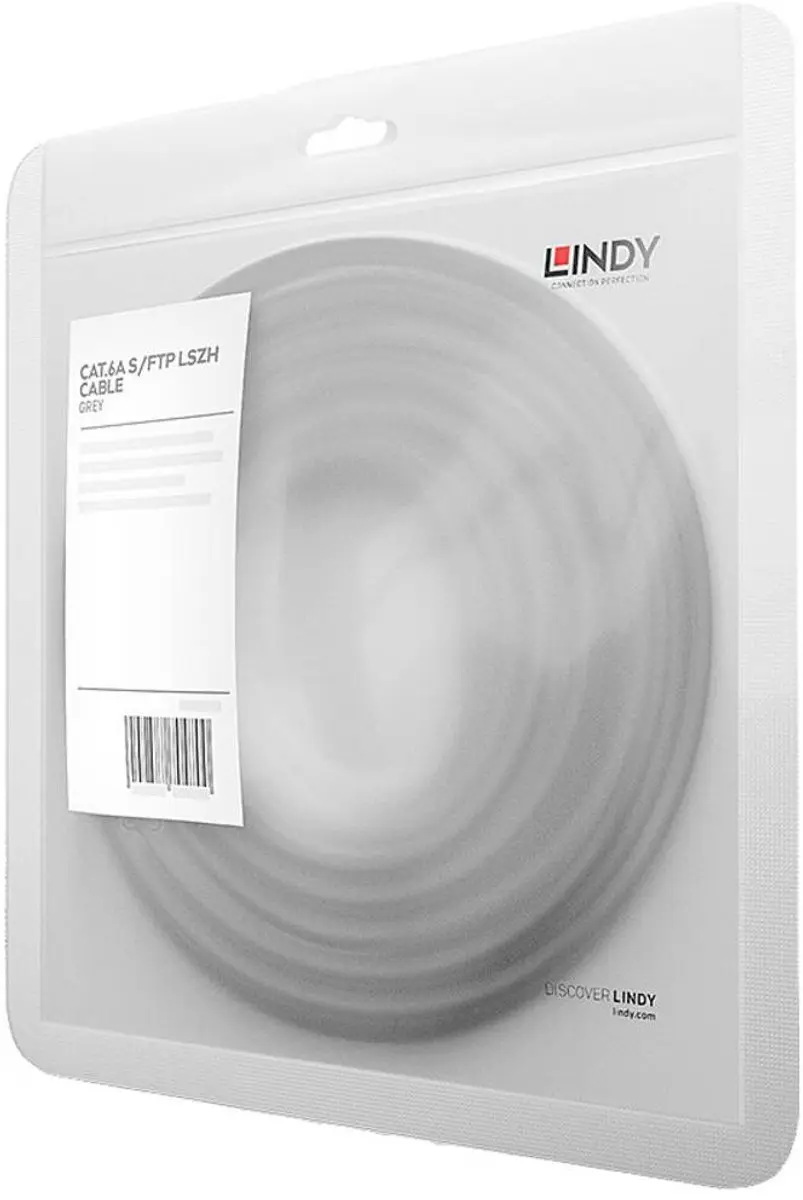 Lindy CAT 6A S/FTP Kabel 3.00m - Grijs