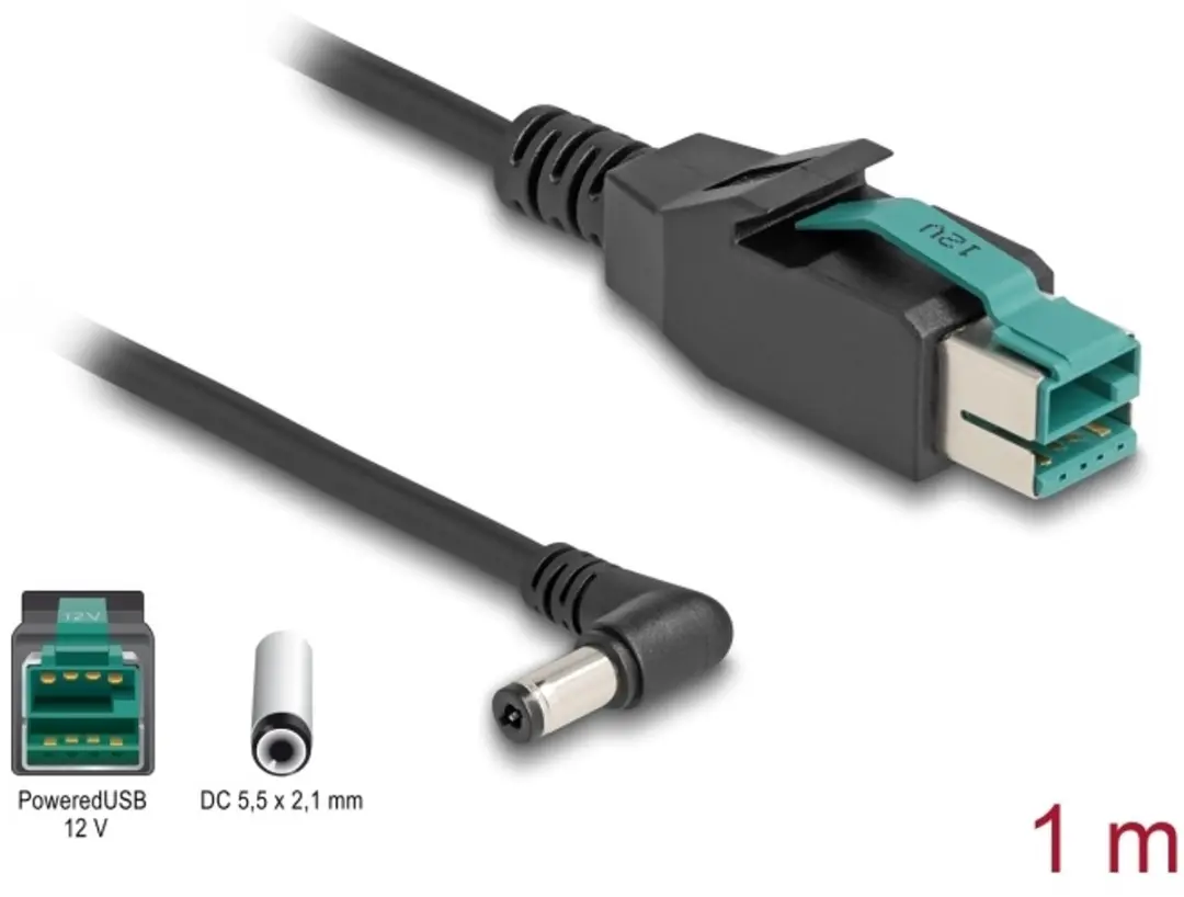 Delock PoweredUSB Kabel 12V DC 5.5x2.1mm