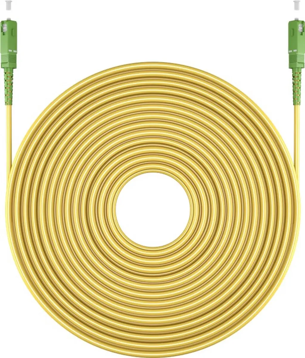 Goobay SC/APC Simplex FTTH Kabel OS2 - 2m - Geel - 10 Stuks