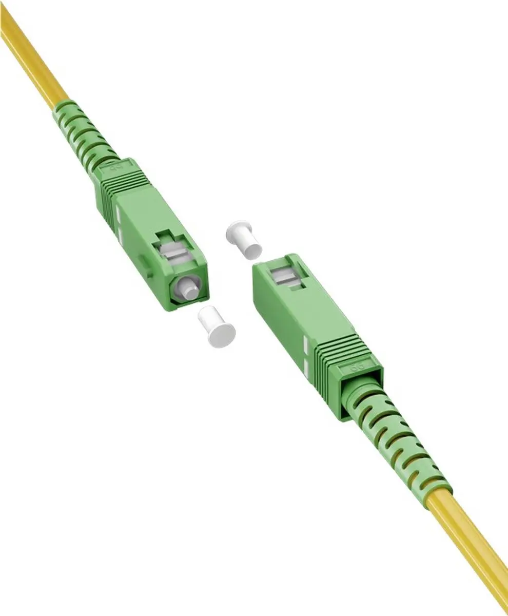 Goobay SC/APC Simplex FTTH Kabel OS2 - 2m - Geel - 10 Stuks