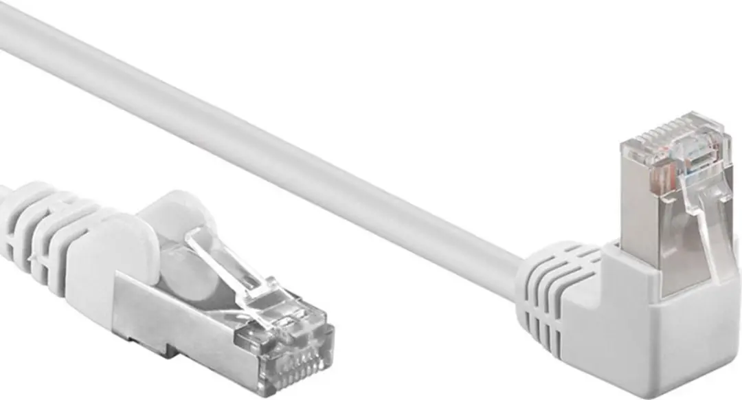Goobay CAT 5e Patchkabel 90° Wit 3m - 10 Stuks
