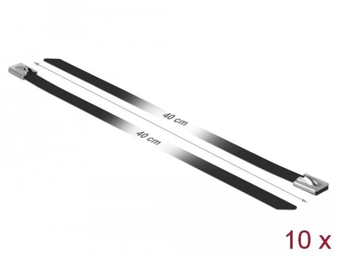 Delock Roestvrijstalen Kabelbinders 400x7,9mm - 10 Stuks