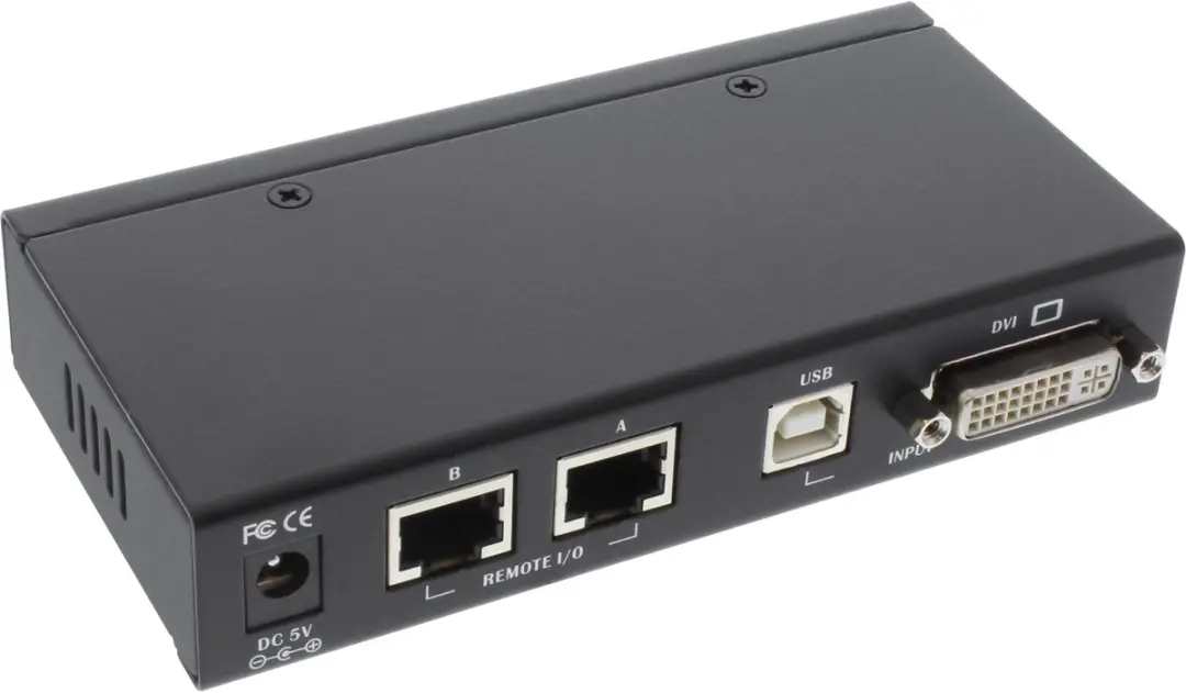 InLine DVI USB KVM Extender 61640 - Zwart