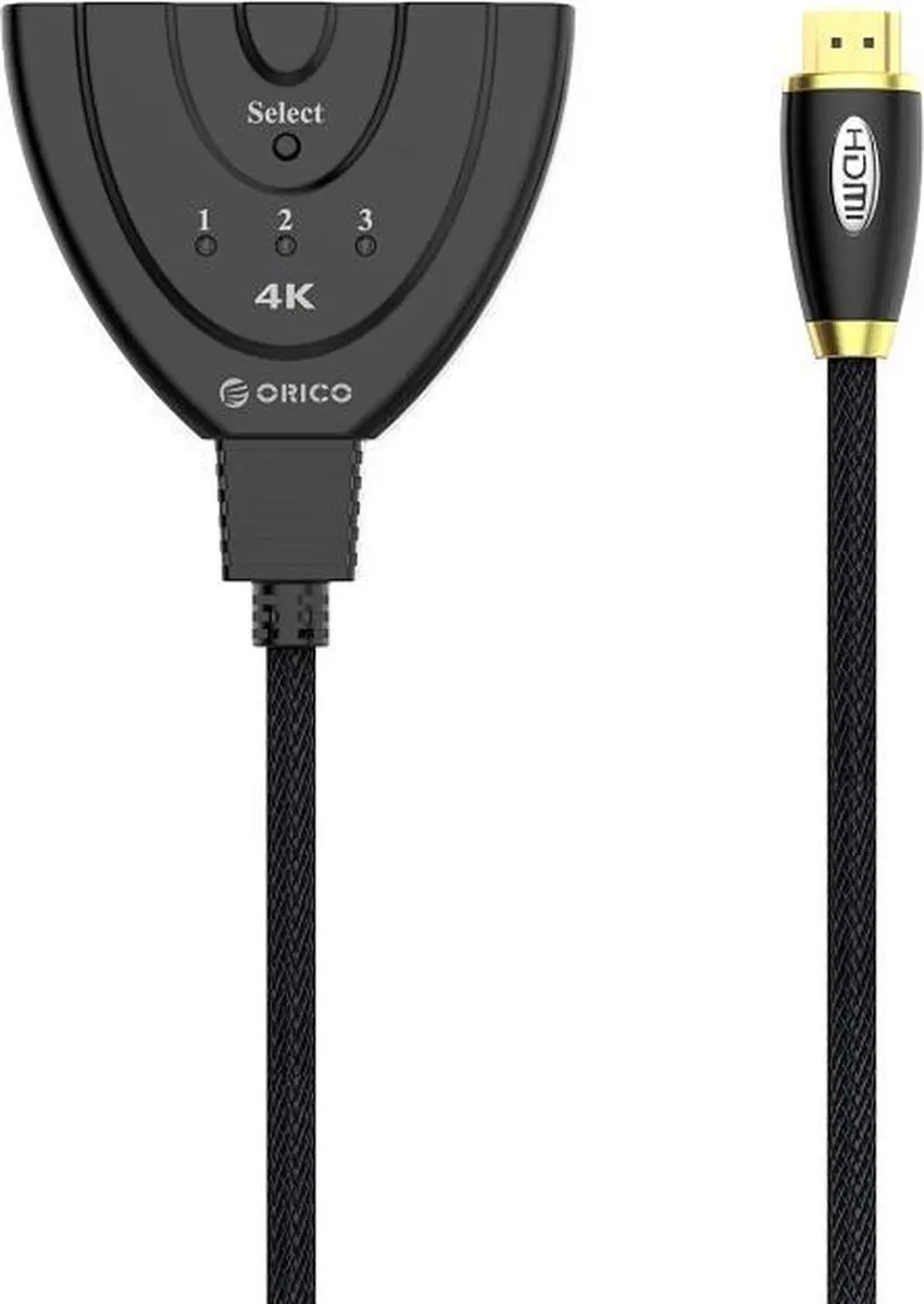 ORICO HDMI 2.0 Switch 1 naar 3 - 4K@60Hz - Zwart