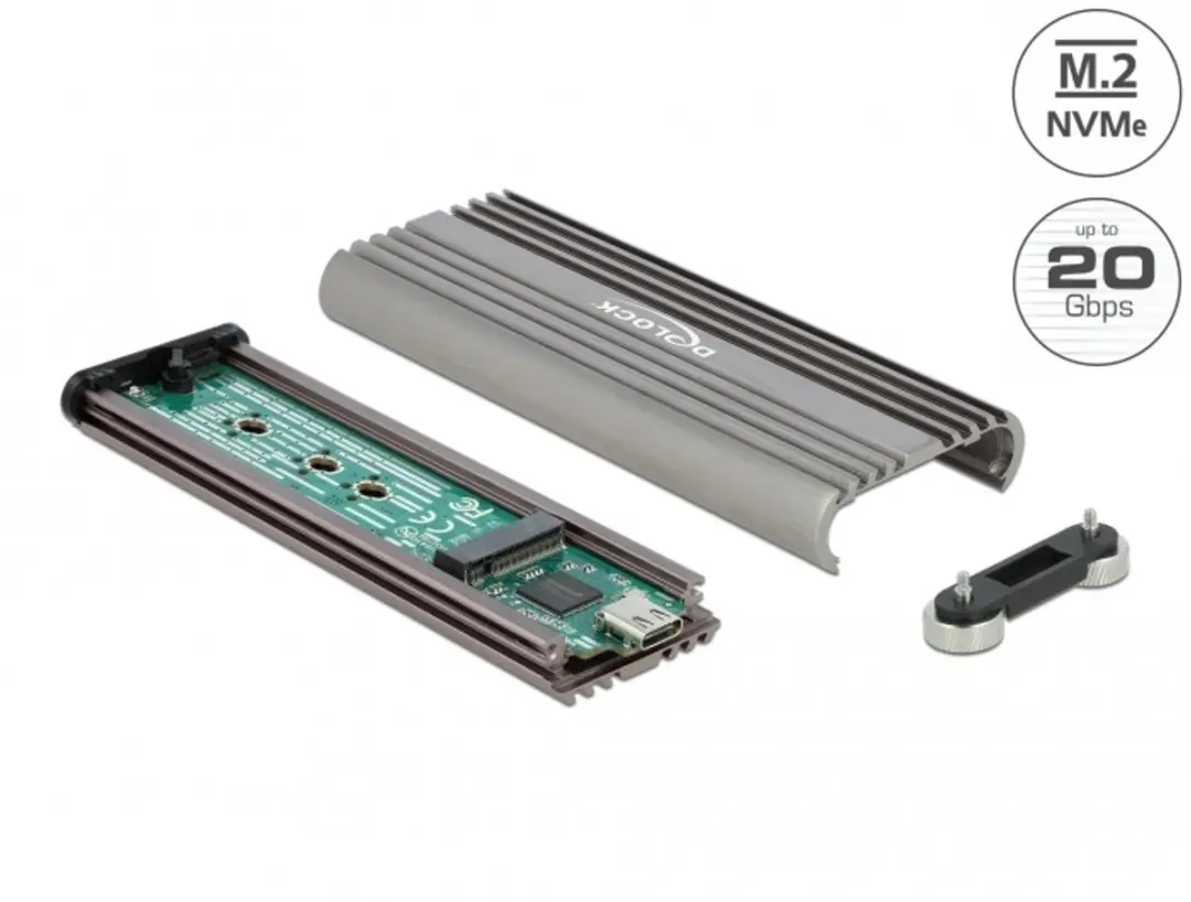 Delock M.2 NVMe USB-C Behuizing 20Gbps