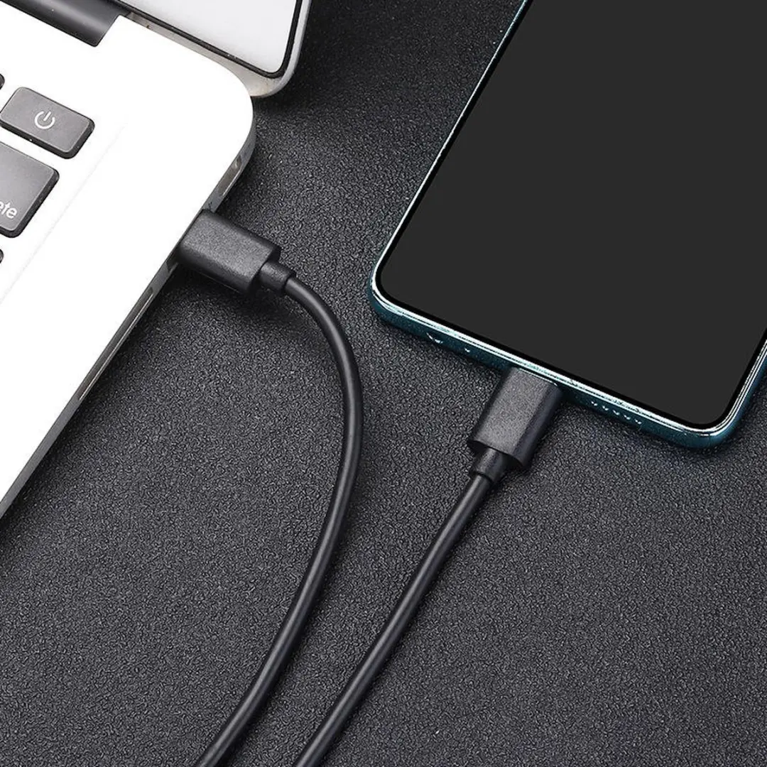 NÖRDIC USBC-321 USB-C Kabel 2m - 2,4A - 480Mbps - Zwart