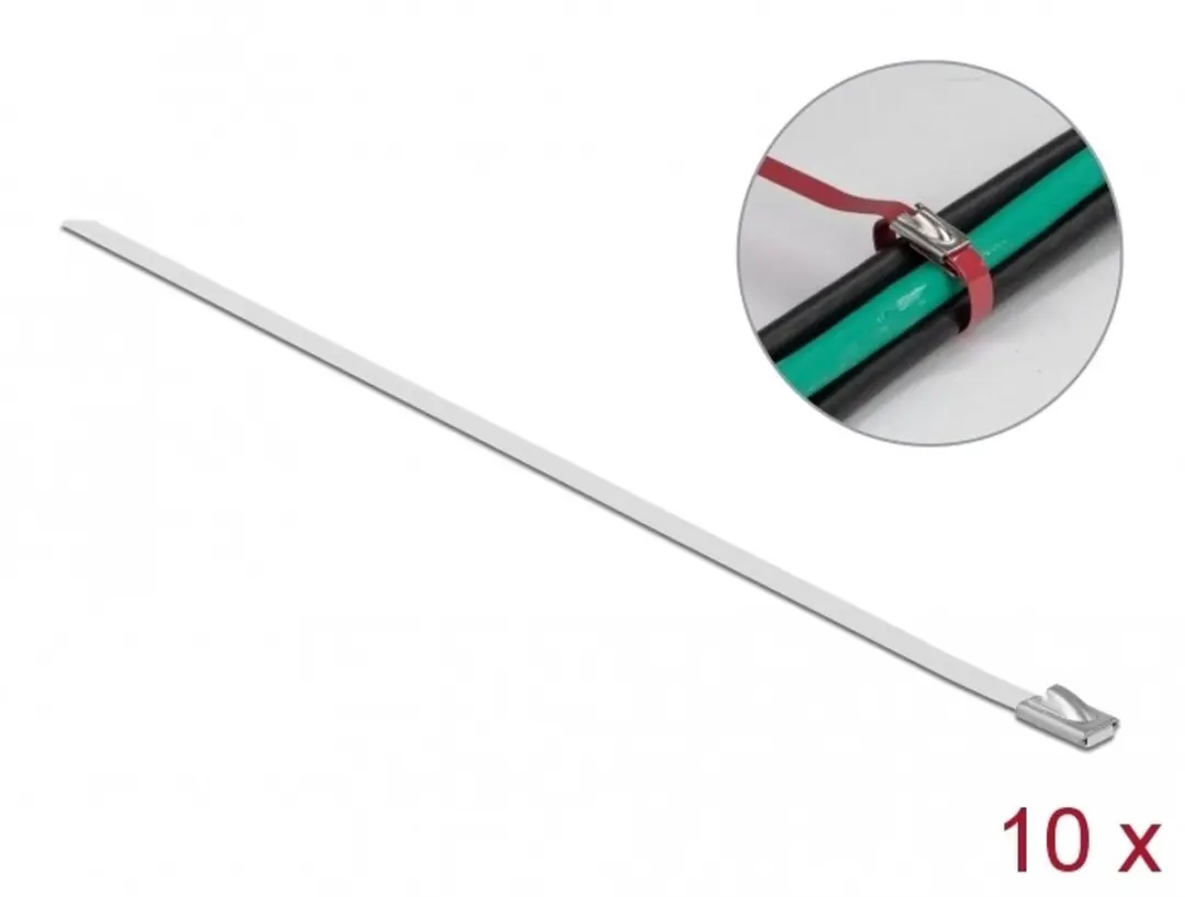 Delock Roestvrijstalen Kabelbinders 200x4.6mm