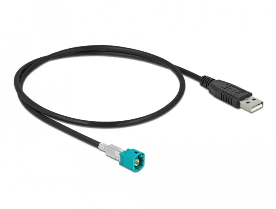 Delock HSD Z Male naar USB 2.0 Type-A Kabel 0.5m - Zwart