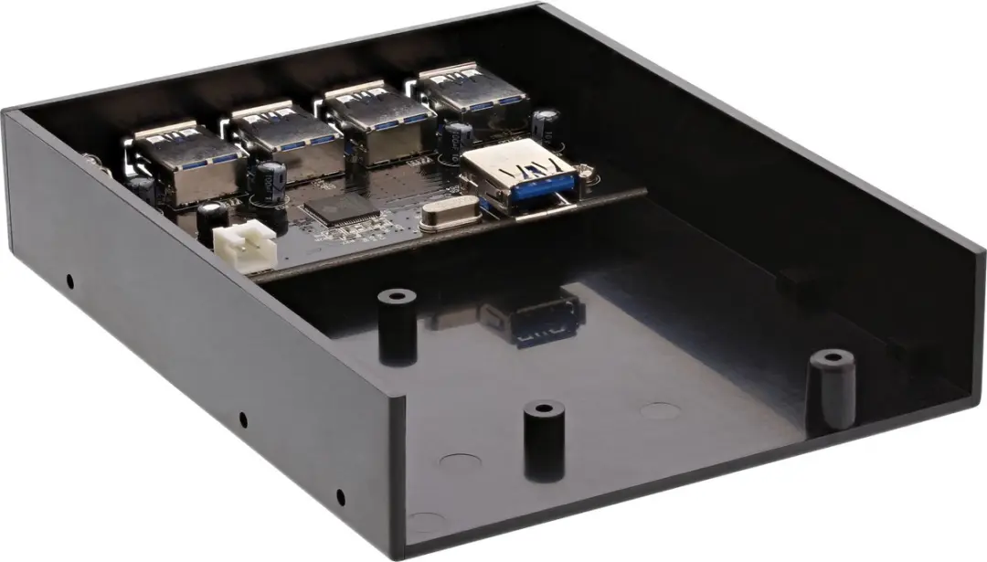 InLine USB Hub 3.0 4x - 3,5cm - Zwart