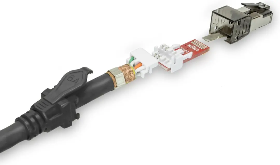ACT FB4901 Patchkabel CAT6A S/FTP 1m - 100W PoE++ - Zwart