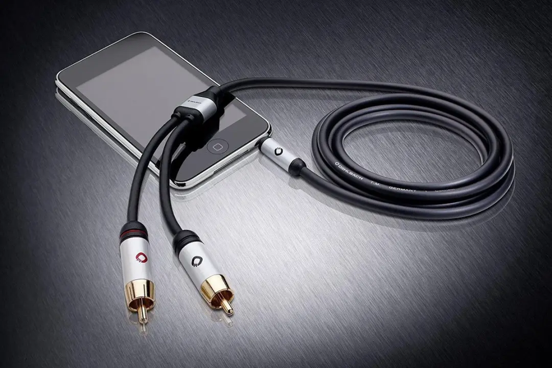 Oehlbach 3,5mm Jack naar Cinch Kabel 5m - Zwart