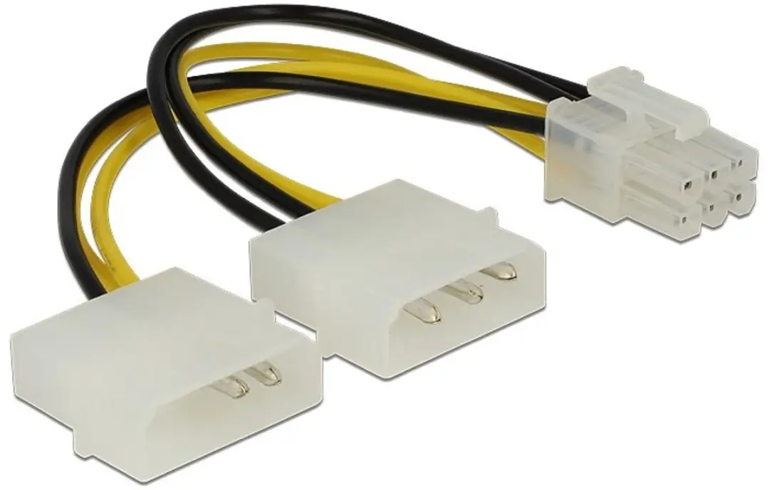 Goobay PCIe 6-pins naar 2x Molex 4-pins Voedingsadapter - 10 Stuks