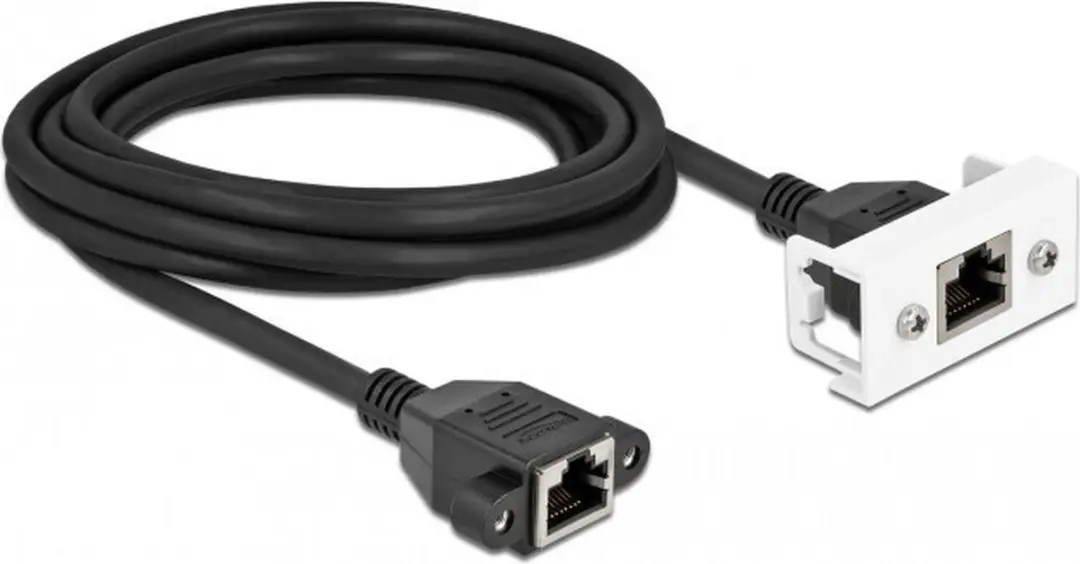 Delock Network Extension Kabel Cat.6A 3m - Zwart