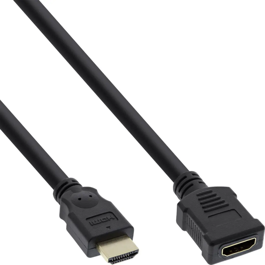 InLine® HDMI-verlengkabel, HDMI High Speed, stekker/bus, 2m