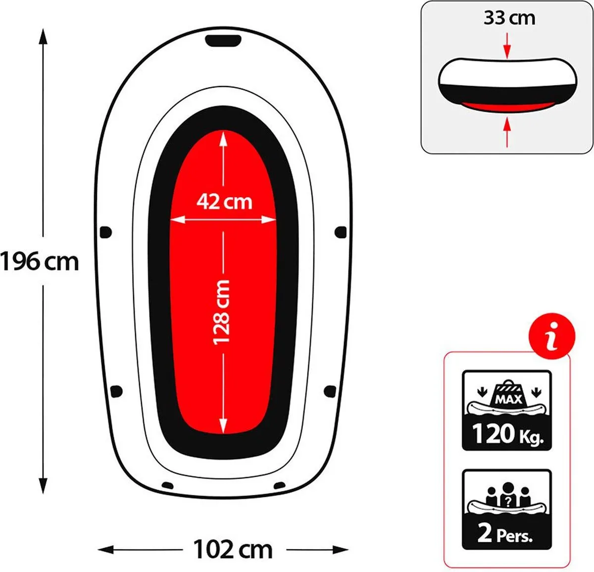 Intex Explorer Pro 200 Boot - Rood