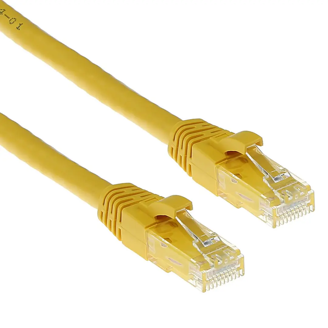 ACT Gele U/UTP CAT6 Patchkabel 0,25m