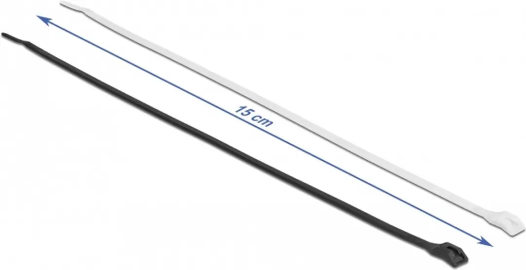 Delock Kabelbinders 150x3,6mm - 100 Stuks - Zwart/Transparant