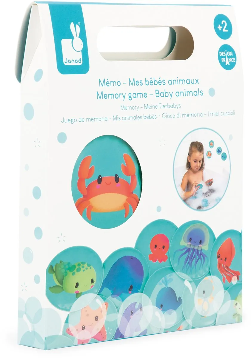 Janod Memoryspel Babydieren 4723 - 24 Stuks - Multikleur