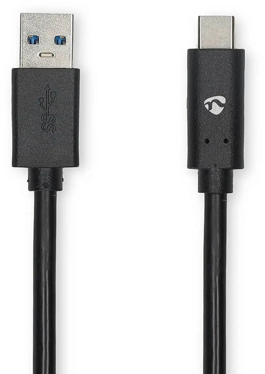 Nedis USB 3.2 Gen 1 USB-A naar USB-C Kabel 60W 2m - Zwart