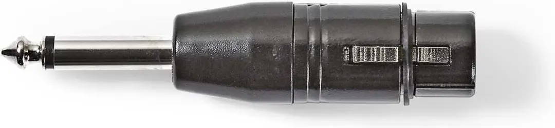Nedis XLR-Adapter COTP15940BK - 3-Pins Female naar 6,35mm Male - Zwart