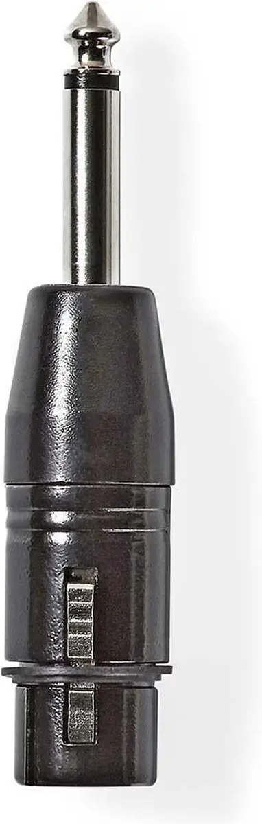 Nedis XLR-Adapter COTP15940BK - 3-Pins Female naar 6,35mm Male - Zwart
