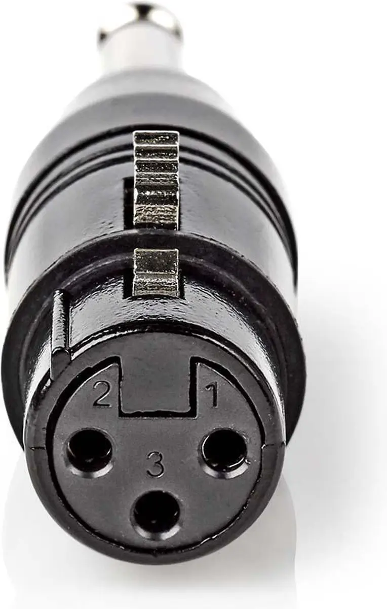 Nedis XLR-Adapter COTP15940BK - 3-Pins Female naar 6,35mm Male - Zwart