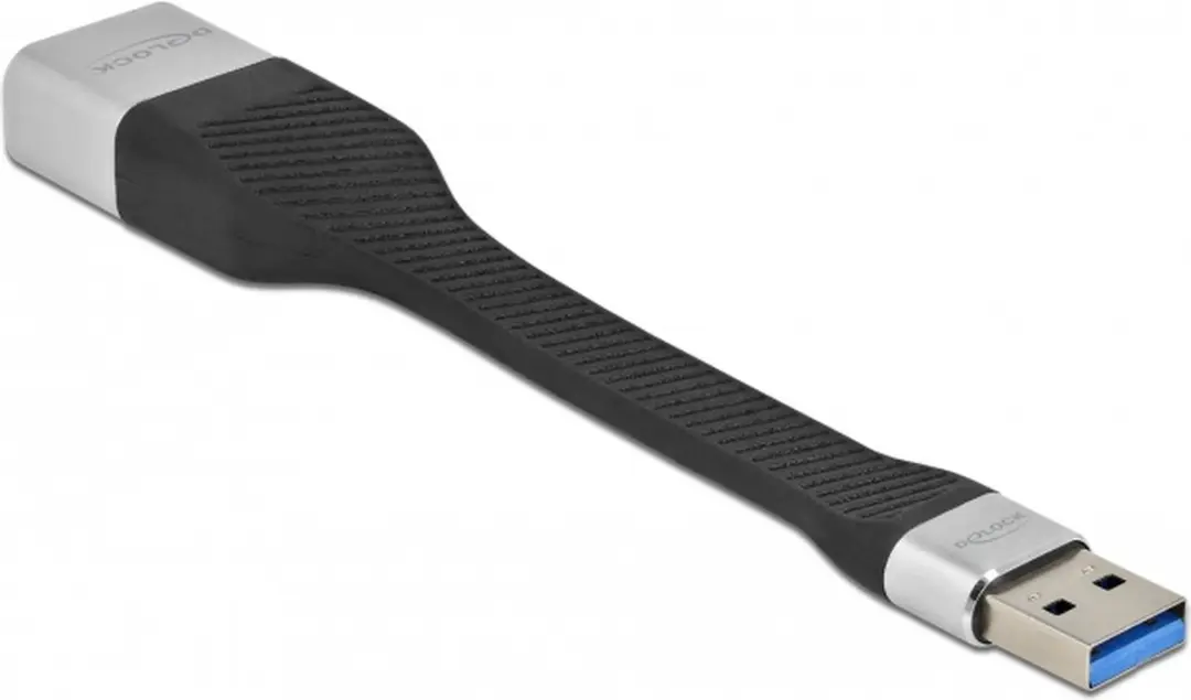 Delock USB Type-A naar Gigabit LAN Kabel 13cm - Zwart