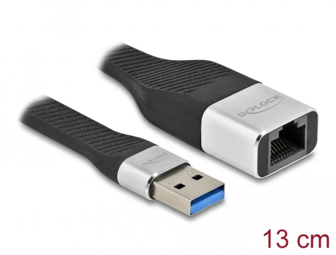 Delock USB Type-A naar Gigabit LAN Kabel 13cm