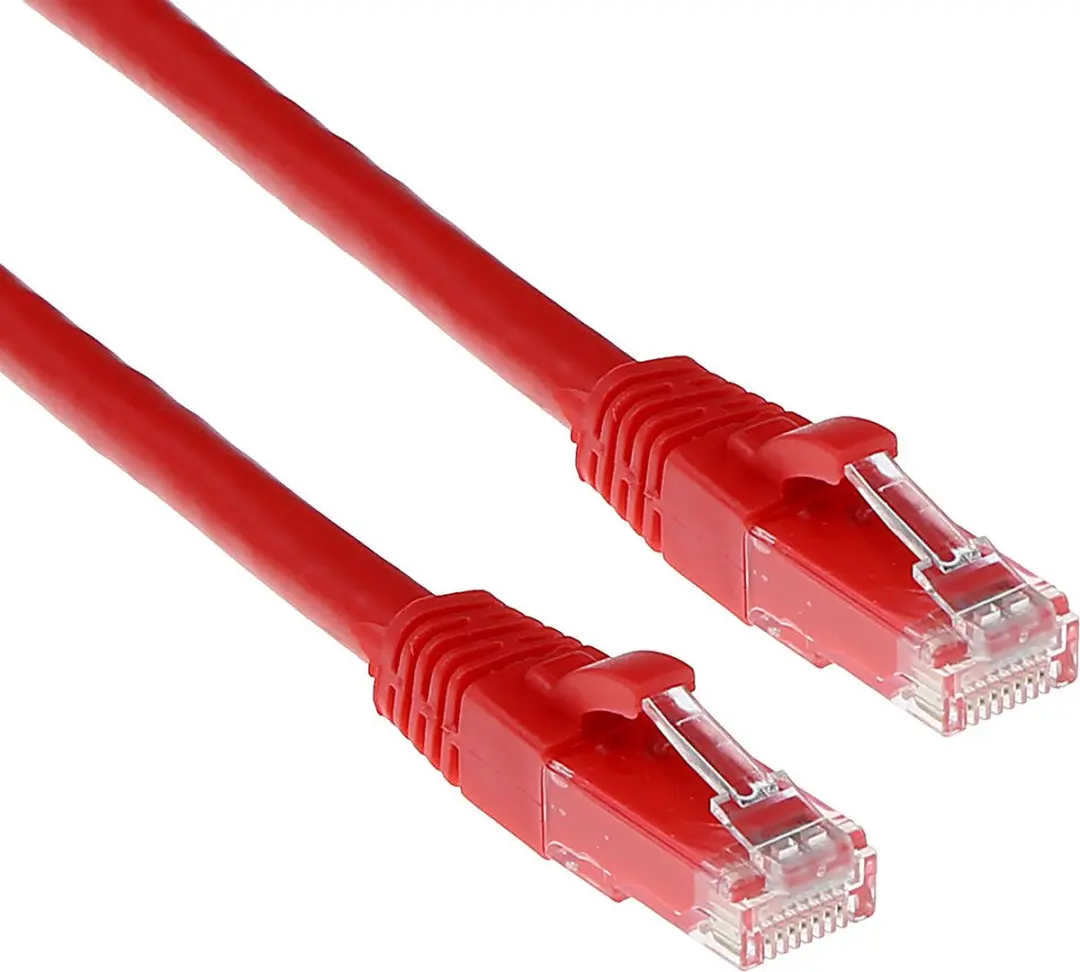 ACT IB2501 Rode U/UTP CAT6A Patchkabel 1m