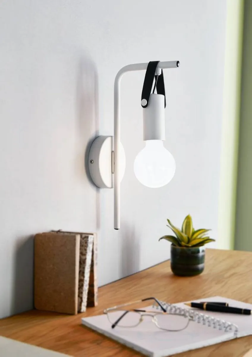 Eglo Apricale Wandlamp E27 - Grijs/Zwart