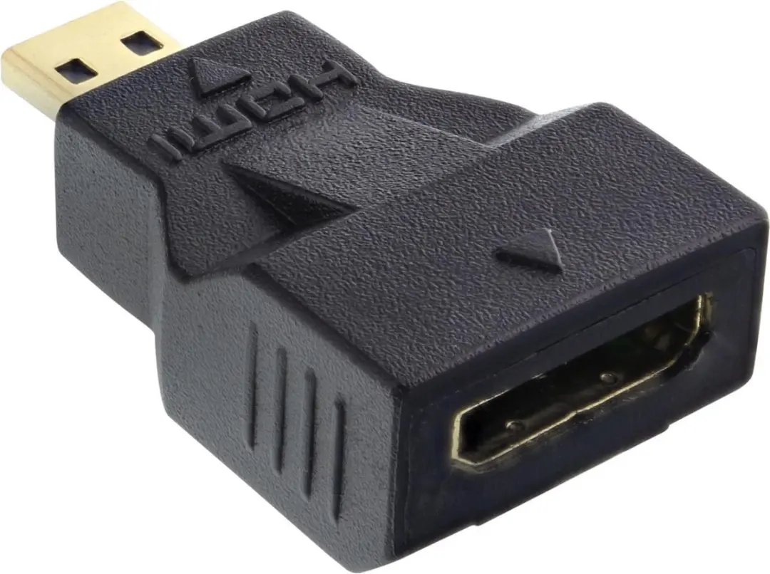 InLine Micro HDMI naar Mini HDMI Adapter 1.4 - 4K 30Hz - Zwart